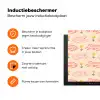 Rood - Roze - Katten - Bloemen Inductie beschermer vinyl 3mm klein 276 -zzzzzzz-td-ups