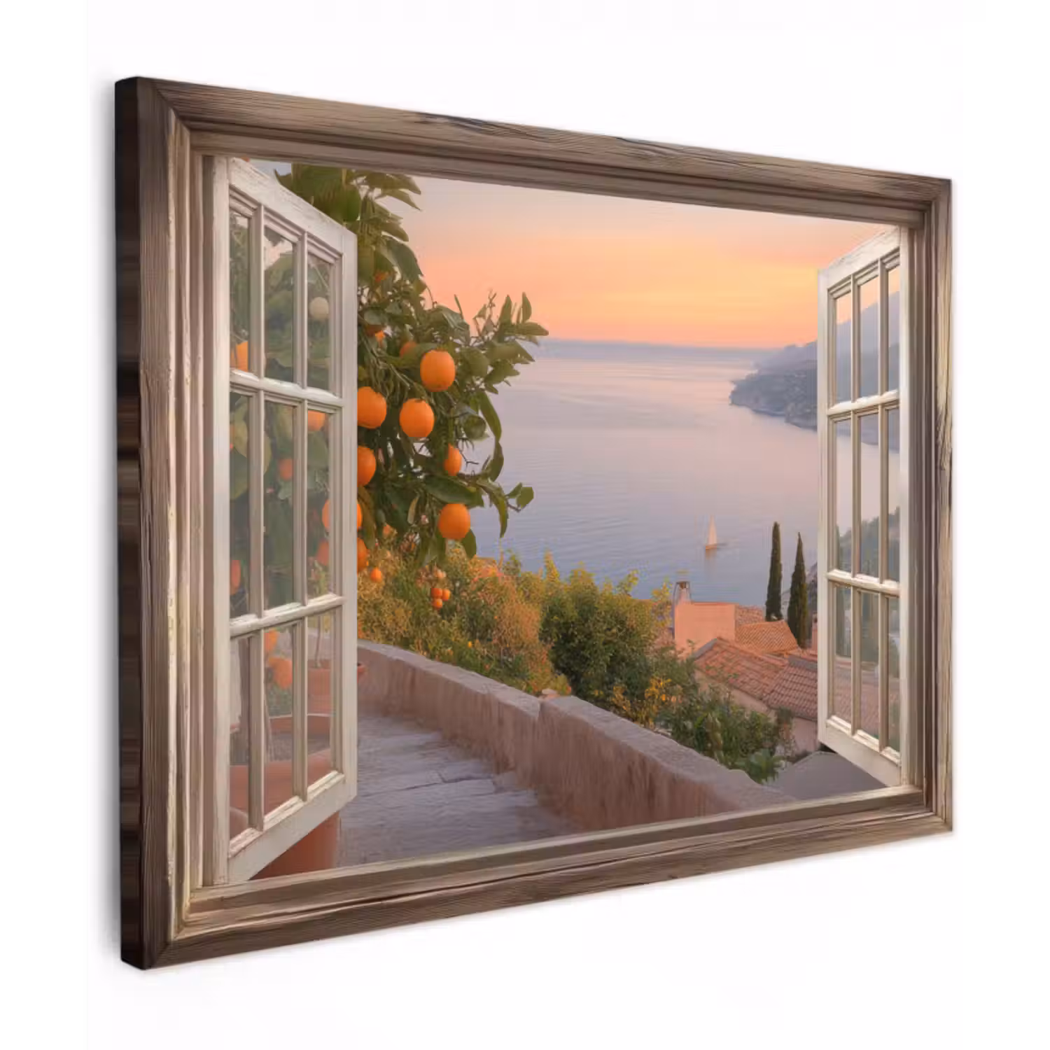 Leinwandbild - Durchblick - Ausblicke - See - Landschaft