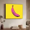 Banaan - Grafisch - Geel Textielframe zwart klein -sfeer3