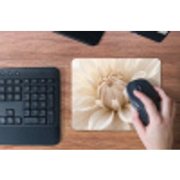 Bloem - Dahlia - Wit muismat rubber klein -toetsenbord