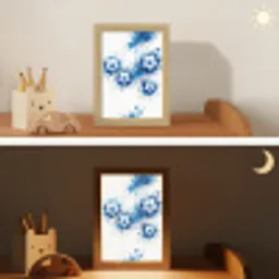Voetballen - Verf - Sport - Blauw Light Box met kabel (Kinderlampje) klein -sfeer3_kind