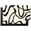 Abstract - Lijnen - Modern - Beige Inductie beschermer vinyl 3mm klein -3d