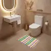 Ruit - Patroon - Kleurrijk WCmat klein 1009 -sfeer3