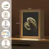 Garnalen - Zwart - Goud - Dieren Light Box met kabel (Tafellamp) klein -USP_NL