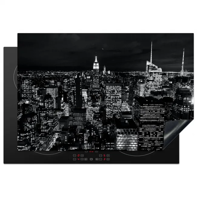 Metropool bij Nacht Inductie beschermer vinyl 3mm klein -3d