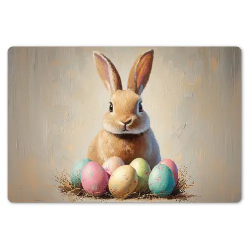 Paashaas - Pastel - Eieren Placemat vinyl groot -zzsfeer1_Kitchenyeah-website