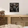Olifant - Watercolor - Wilde dieren - Luxe aluminium wit klein -sfeer3