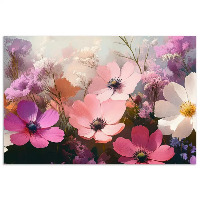 Bloemen - Kleurrijk - Bloei poster papier klein -3d