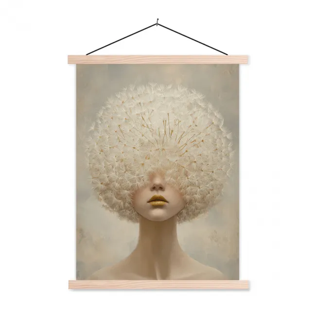 Schoolplaat - Dromerig - Beige - Paardenbloemzaadjes