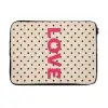 Love - Stippen - Roze laptophoes neopreen klein -3d