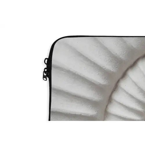 Schelp - Spiraal - Wit laptophoes neopreen klein -detail