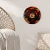 Vrouw - Frambozen - Bladeren Wandcirkel plexiglas klein -sfeer5