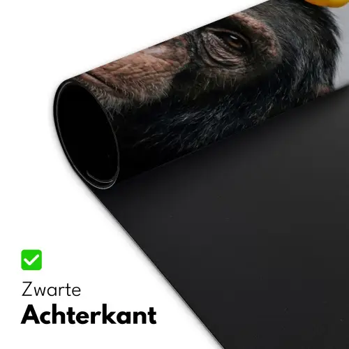 Chimpansee - Badeend - Grijs Muismat XXL klein -sfeer2