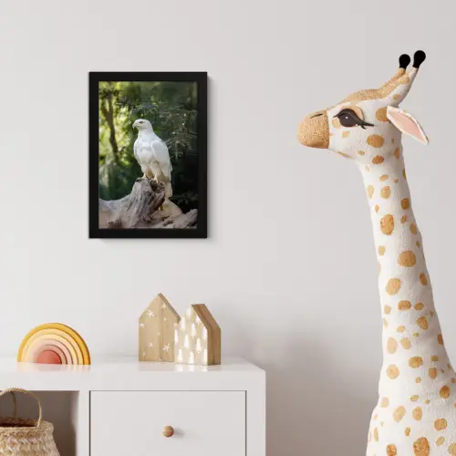 Arend - Hout - Wit - Planten fotolijst zwart zonder passe partout klein -usfeer4_kinderkamer