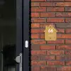 Mosterdgeel - Modern Naambord Huisje klein -sfeer2
