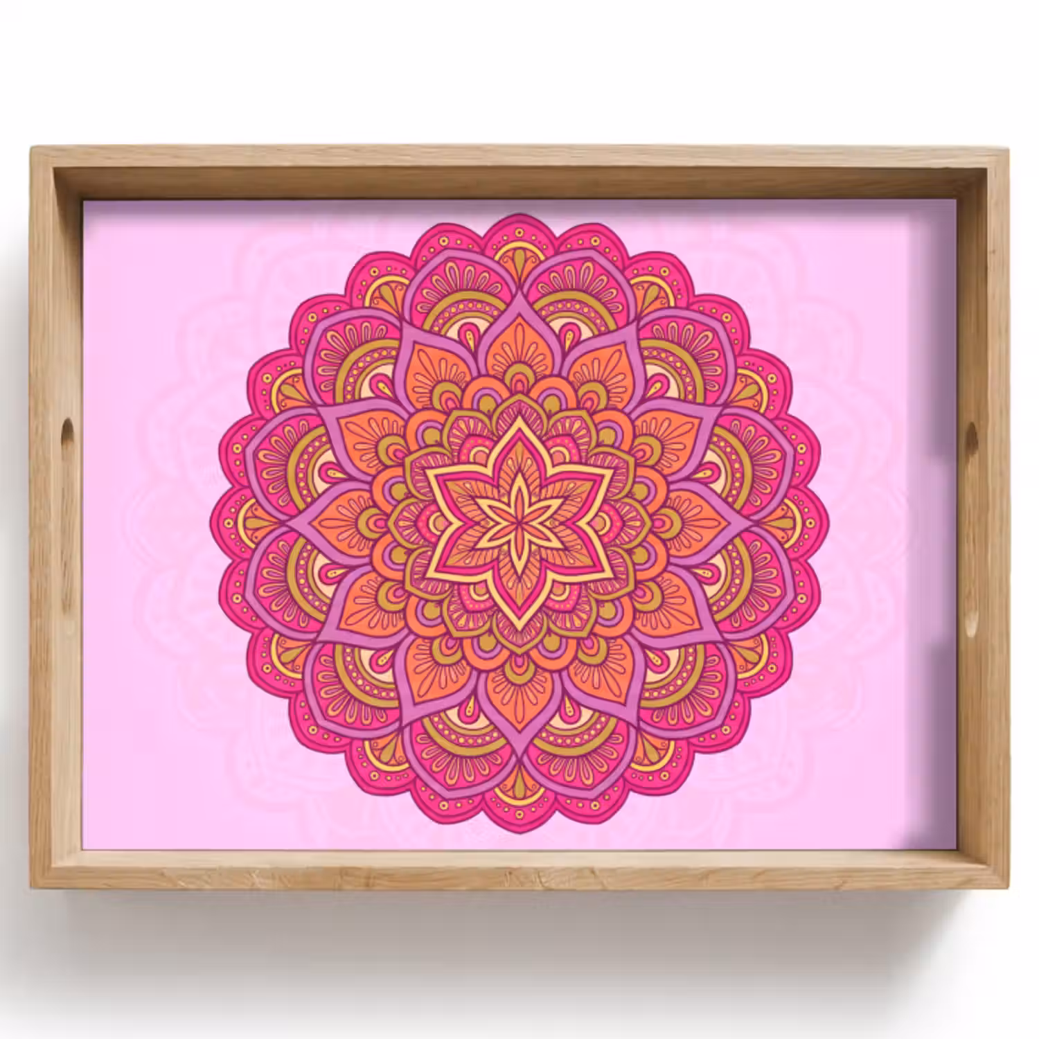 Dienblad - Mandala - Cirkel - Spiritueel - Oosters - Roze