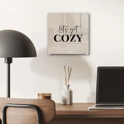 Beige - Winter - Quote - Cozy plexiglas 5mm klein -sfeer6