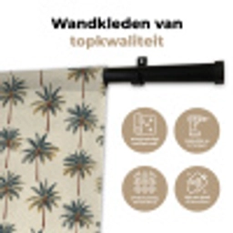 Palmbomen - Tropisch - Groen Wandkleed katoen klein 269 -sfeer2