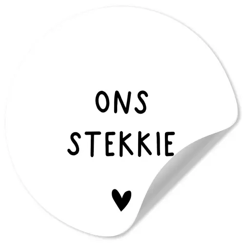 Ons stekkie - Spreuken - Quotes Wandcirkel behangsticker klein -3d