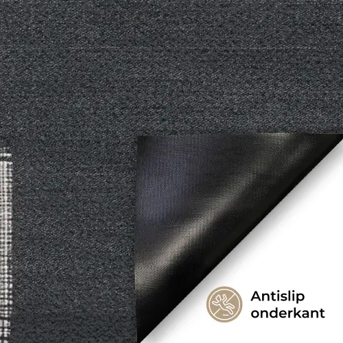 Zwart - Abstract - Japandi Deurmat klein -antislip_NL
