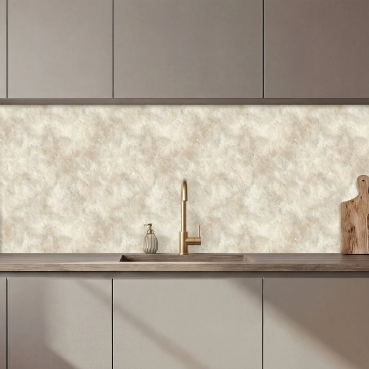 Beige - Reliëfstructuur - Natuursteen keuken achterwand 2 middel 871 zz_3dshopping