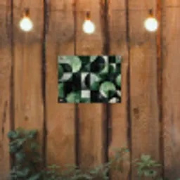 Abstract - Groen - Vormen tuinposter los doek klein -sfeer1