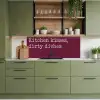 Kitchen kisses, dirty dishes keuken achterwand 2 middel -sfeer3