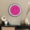 Smiley - Roze - Stippen Fotolijst rond zonder passe partout klein -sfeer1