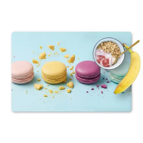 Macarons - Kleurrijk - Pastel Placemat vinyl groot -zzzproduct_Kitchenyeah-website