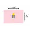 Blah - Bliksem - Roze Placemat vinyl groot -specs