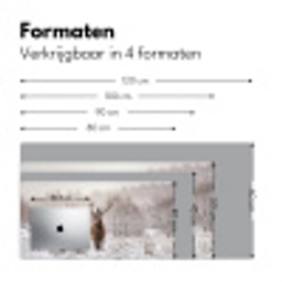 Edelhert - Bos - Sneeuw - Winter - Majestueus Muismat XXL klein -sfeer5