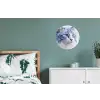 Kat - Patroon - Blauw Wandcirkel aluminium klein -slaapkamer