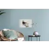 Penseelstreken - Balans - Beige - Bruin Muursticker klein -plant