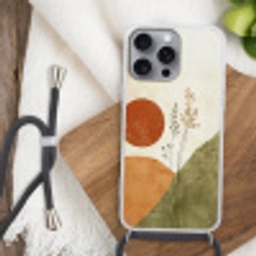 Zon - Abstract - Takken - Oranje Hoesje iPhone 16 Pro Max met koord klein -sfeer4