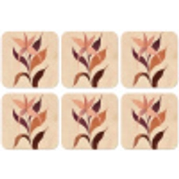Minimalistisch - Bloem - Bladeren - Beige onderzetter kurk middel -zkaufland3dotto