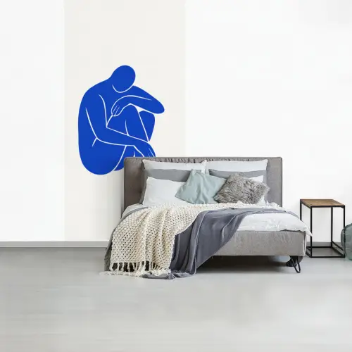 Lichaam - Abstract - Blauw fotobehang vinyl groot -slaapkamer