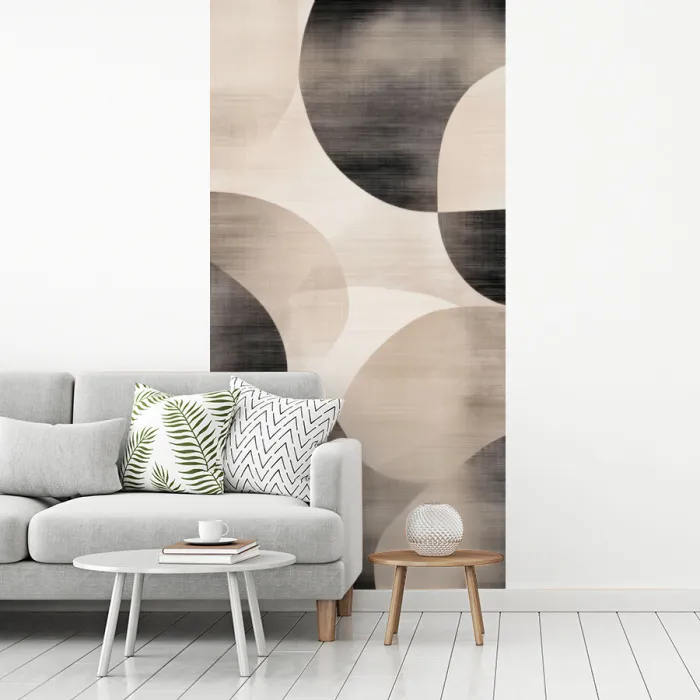 Grillige vormen - Subtiele overgangen - Dynamisch fotobehang vinyl groot -woonkamer