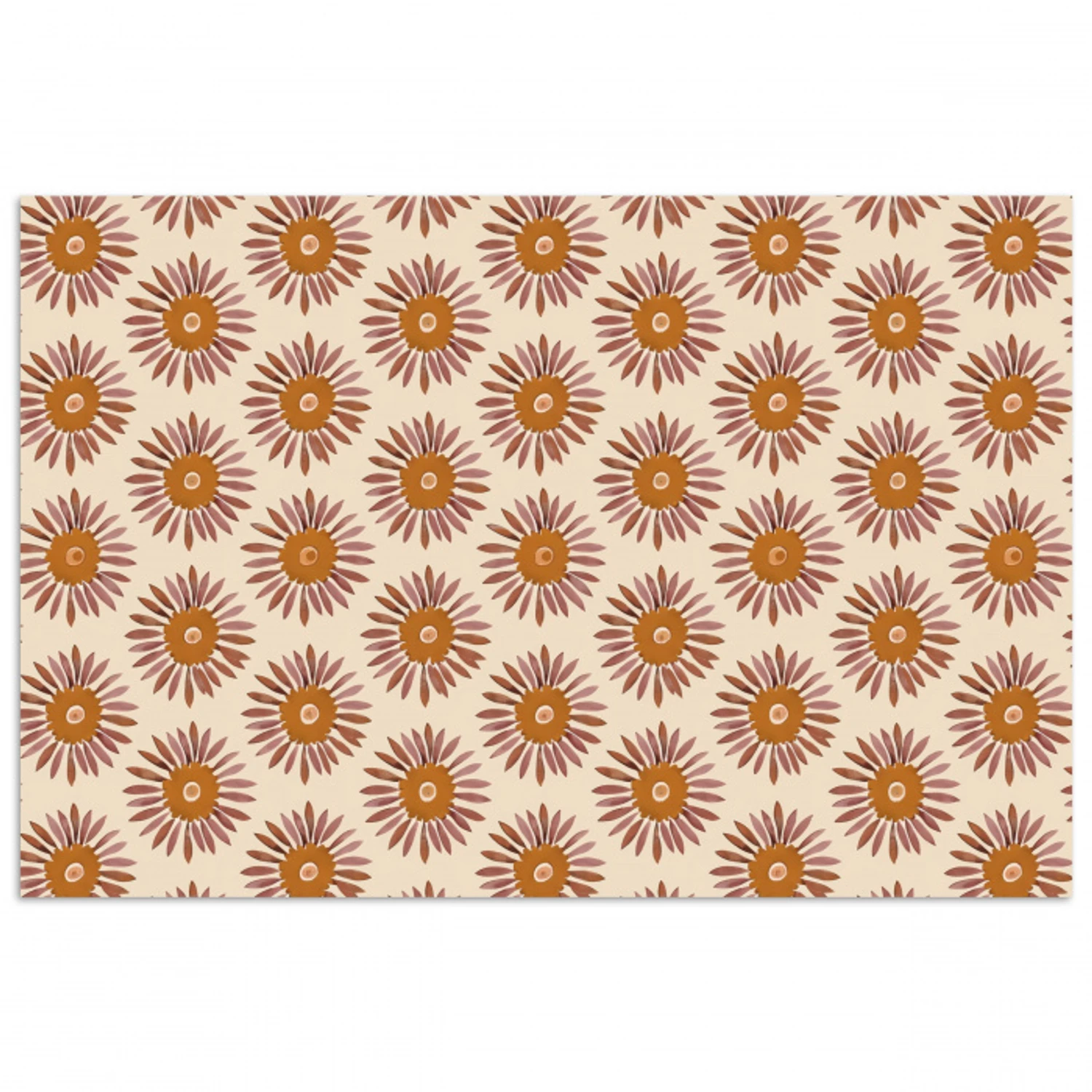 Patroon - Retro - Bruin poster papier klein 62 -3d