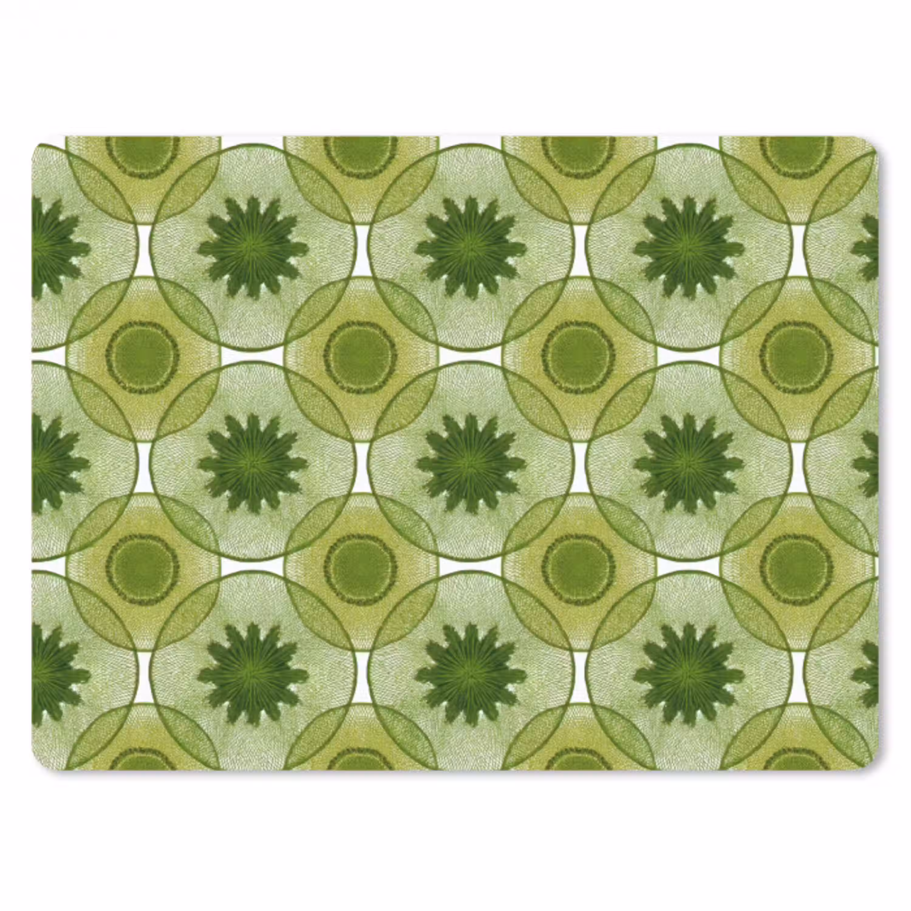Cirkels - Patroon - Groen muismat rubber klein 262 -3d
