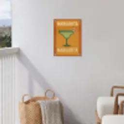 Illustratie - Margarita - Sinaasappelschijf - Oranje tuinposter los doek klein -sfeer8