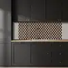 Bruin - Ruitpatroon - Geometrisch keuken achterwand 2 middel 871 -sfeer1
