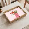 Cowboylaarzen - Roze - Boeket - Bloemen Dienblad Rechthoek middel -sfeer1