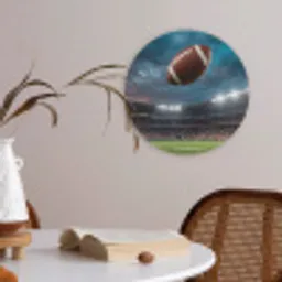 Football - Bal - Stadion - Sport Akoestische PET Vilt - Rond klein -sfeer3