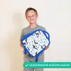 Zeedierenpatroon met walvissen, kwallen en orka's Kinderrugzak - Blauw middel -sfeer1_NL