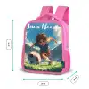 Stadion - Voetbal - Jongen Kinderrugzak - Roze middel -productfoto_formaten