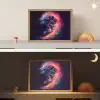 Astronaut - Ruimte - Surfen - Kleurrijk Light Box met batterij (Wandlamp kind) middel -sfeer3_kind