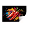 Peper - Graffiti - Verf - Abstract - Modern - Kleurrijk Muursticker klein -3d
