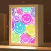 Smileys - Kleurrijk - Neon Light Box met kabel klein -zzz_3d_website
