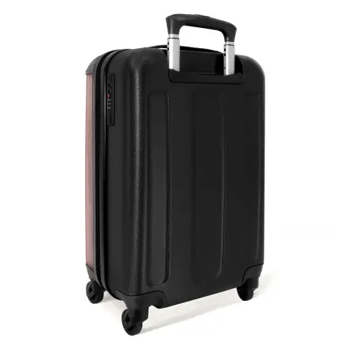 Roze-bruintint NBS - Handbagage koffer - Kinderen Unisex middel -achterkant