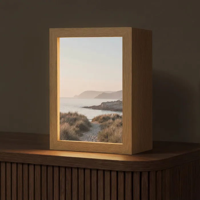 Landschap - Kust - Duinen Light Box met kabel (Tafellamp) klein -z3d_website